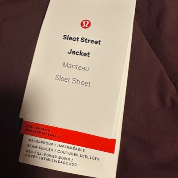 NWT Lululemon Sleet Street Winter Jacket size 4 - Picture 2 of 3